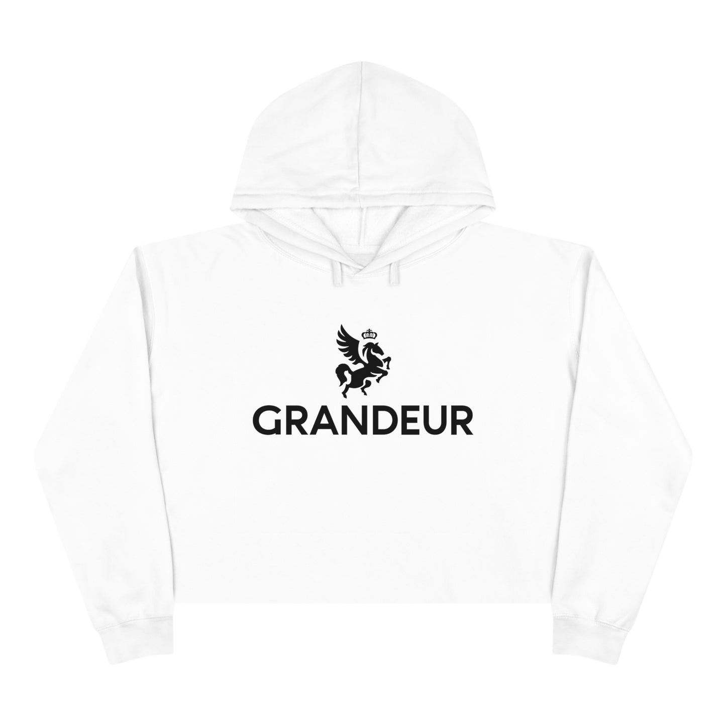 GRANDEUR® Cotton Crop Hoodie Full Logo
