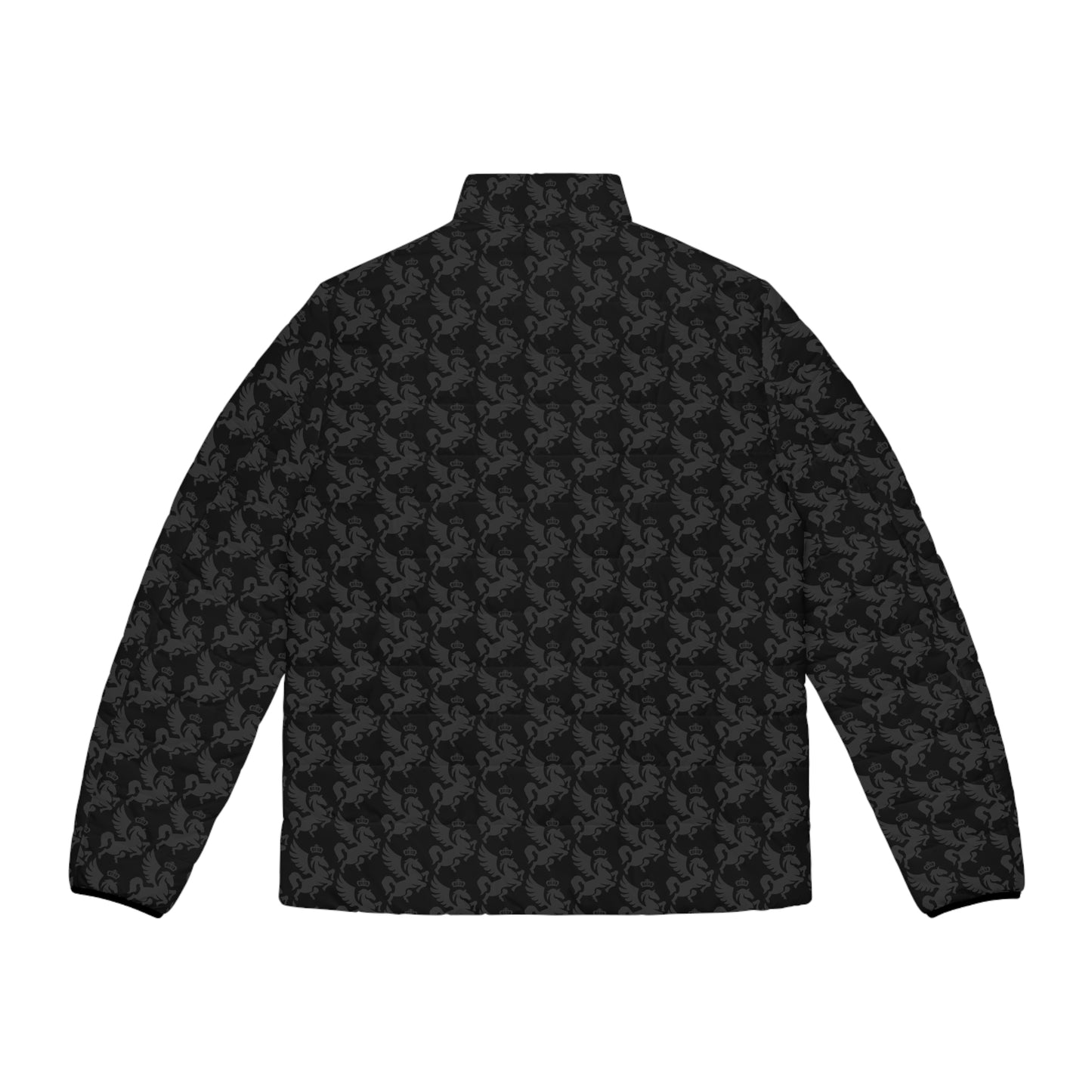 GRANDEUR® Men's Puffer Jacket Black (AOP)