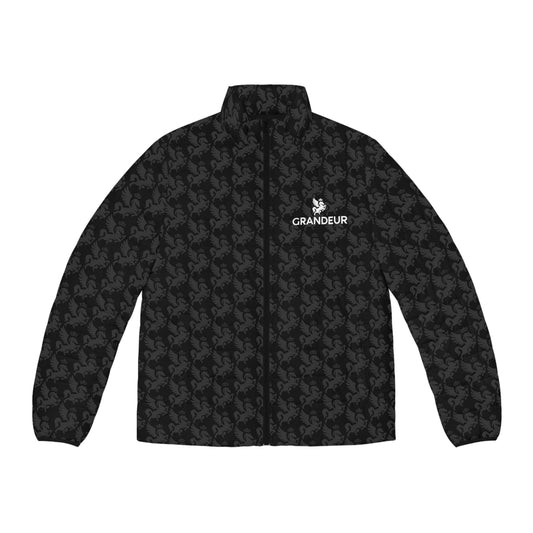 GRANDEUR® Men's Puffer Jacket Black (AOP)