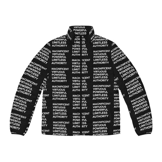 GRANDEUR® X PHILOSOPHY Men's Puffer Jacket (AOP) Black