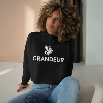 GRANDEUR® Cotton Crop Hoodie Full Logo