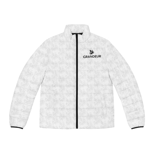 GRANDEUR® Men's Puffer Jacket White (AOP)